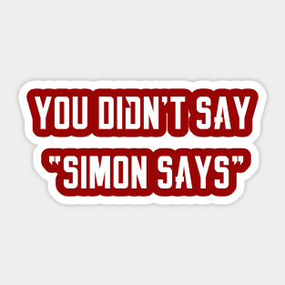 Simon Says Sticker